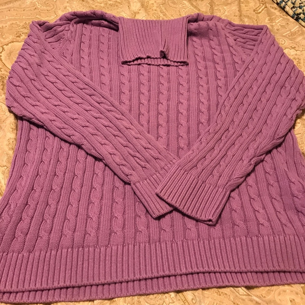L.L.Bean 1x Lavender turtleneck Sweater